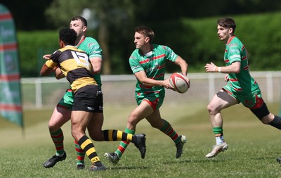 180525 - Ebbw Vale  v Newport RFC, Super Rygbi Cymru Grand Final - Evan Lloyd of Ebbw Vale feeds the ball out
