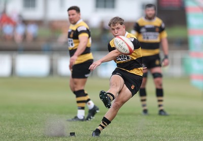 180525 - Ebbw Vale  v Newport RFC, Super Rygbi Cymru Grand Final - Jac Lloyd of Newport kicks penalty