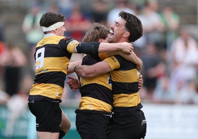 180525 - Ebbw Vale  v Newport RFC, Super Rygbi Cymru Grand Final - Iestyn Galton of Newport celebrates after he races in to score try
