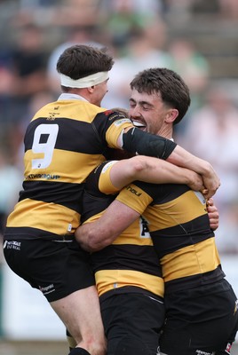 180525 - Ebbw Vale  v Newport RFC, Super Rygbi Cymru Grand Final - Iestyn Galton of Newport celebrates after he races in to score try