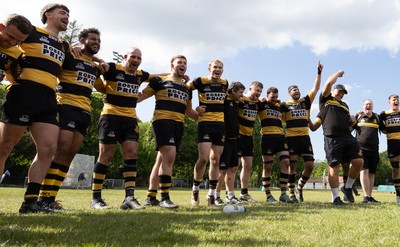 180525 - Ebbw Vale  v Newport RFC, Super Rygbi Cymru Grand Final - Newport huddle together at the end of the match
