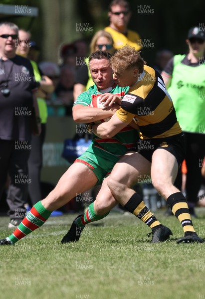 180525 - Ebbw Vale  v Newport RFC, Super Rygbi Cymru Grand Final - Ryan Gardner of Ebbw Vale takes on Iestyn Galton of Newport