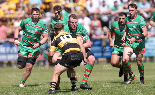 180525 - Ebbw Vale  v Newport RFC, Super Rygbi Cymru Grand Final - Jack Pope of Ebbw Vale takes on Jac Lloyd of Newport