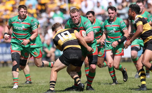 180525 - Ebbw Vale  v Newport RFC, Super Rygbi Cymru Grand Final - Jack Pope of Ebbw Vale takes on Jac Lloyd of Newport