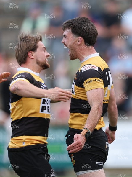 180525 - Ebbw Vale  v Newport RFC, Super Rygbi Cymru Grand Final - Iestyn Galton of Newport celebrates after he races in to score try