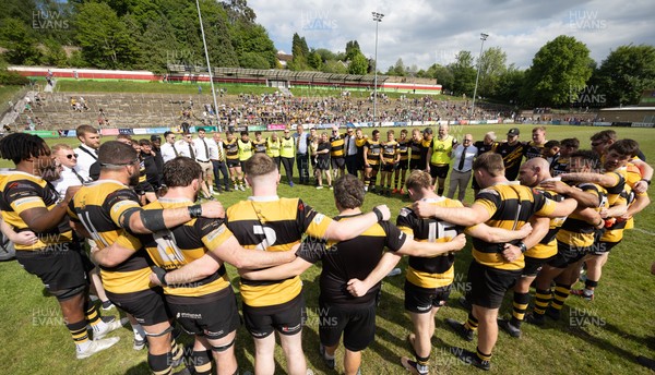 180525 - Ebbw Vale  v Newport RFC, Super Rygbi Cymru Grand Final - Newport huddle together at the end of the match