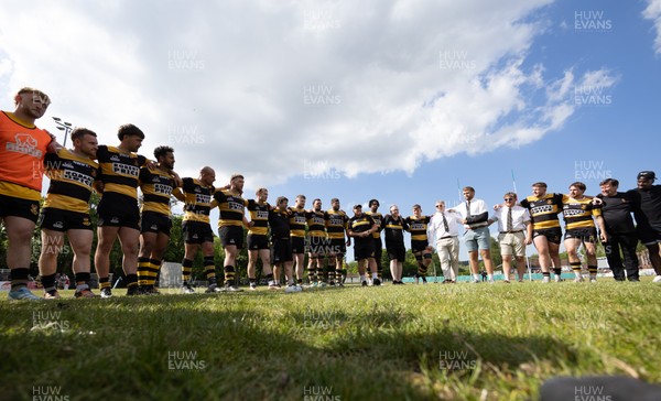 180525 - Ebbw Vale  v Newport RFC, Super Rygbi Cymru Grand Final - Newport huddle together at the end of the match