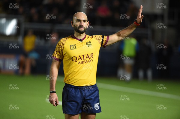 170922 - Edinburgh Rugby v Dragons RFC - United Rugby Championship - Referee Andrea Piardi of Italy
