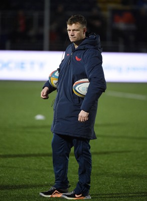 270226 - Edinburgh Rugby v Scarlets - United Rugby Championship - Scarlets head coach Dwayne Peel