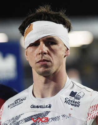 270226 - Edinburgh Rugby v Scarlets - United Rugby Championship - Joe Roberts of Scarlets the field dejected following a 24-19 defeat