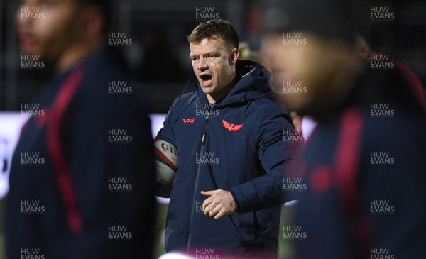 270226 - Edinburgh Rugby v Scarlets - United Rugby Championship - Scarlets head coach Dwayne Peel