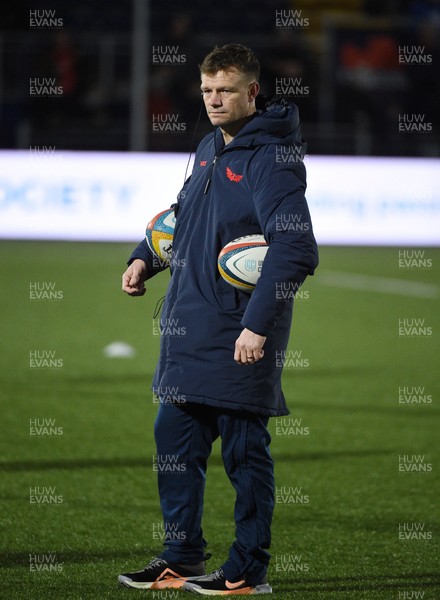 270226 - Edinburgh Rugby v Scarlets - United Rugby Championship - Scarlets head coach Dwayne Peel