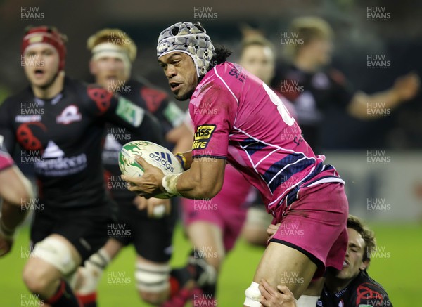 22.01.11 -Edinburgh v Blues, Heineken Cup -  Blues' Maama Molitika is tackled by Edinburgh's Mike Blair 