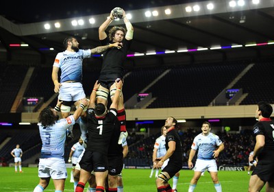 231114 - Edinburgh v Cardiff Blues - Guinness PRO12Edinburgh's Ben Toolis takes the ball in the line out(c) Huw Evans Picture Agency