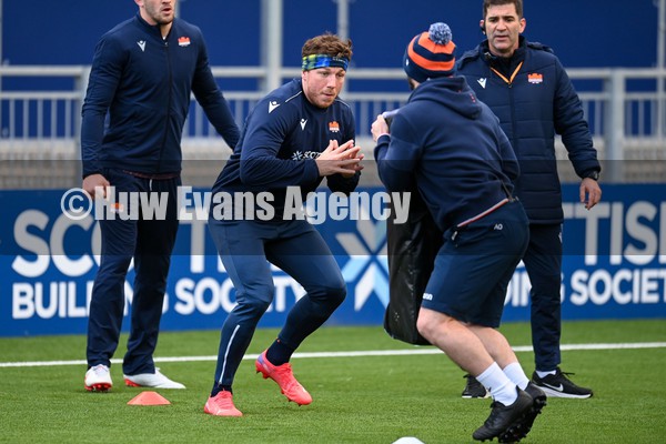 080122 - Edinburgh Rugby v Cardiff Rugby - United Rugby Championship - Hamish Watson of Edinburgh flanker during the pre-match warm up