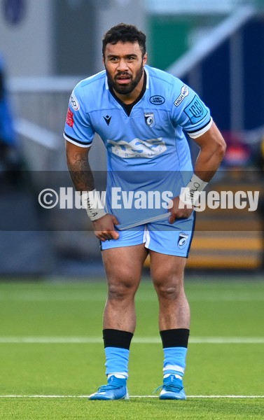 080122 - Edinburgh Rugby v Cardiff Rugby - United Rugby Championship - Uilisi Halaholo of Cardiff Rugby