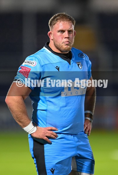 080122 - Edinburgh Rugby v Cardiff Rugby - United Rugby Championship - Corey Domachowski of Cardiff Rugby