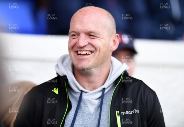 080917 - Edinburgh Rugby v Dragons - Guinness PRO14 -   Gregor Townsend - Scotland head coach watches the match from the sidelines