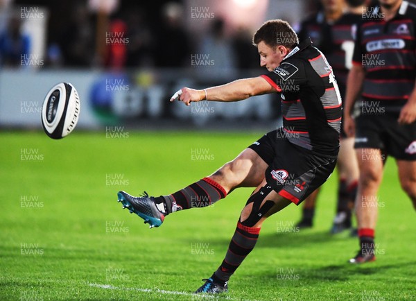080917 - Edinburgh Rugby v Dragons - Guinness PRO14 -   Duncan Weir - Edinburgh fly half kicks for touch
