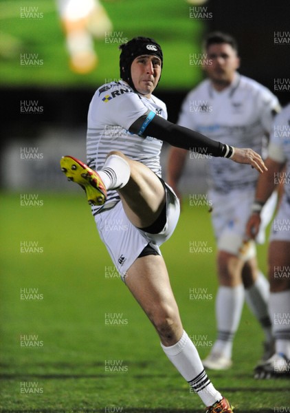 041117 - Edinburgh Rugby v Ospreys - Guinness PRO14 -  Sam Davies of Ospreys kicks for touch