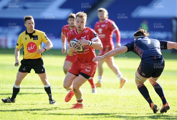 270221 - Edinburgh Rugby v Scarlets - Guinness PRO14 - Tyler Morgan of Scarlets