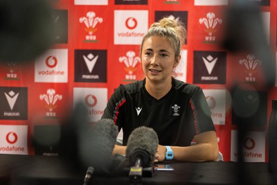 220823 - Picture shows Elinor Snowsill during a press conference to announce her retirement from rugby after a 14 year career 