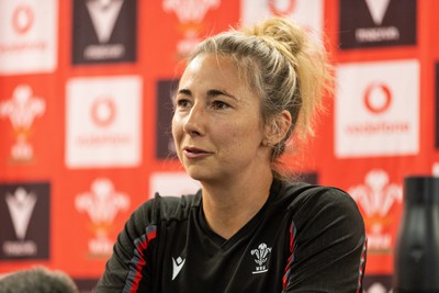 220823 - Picture shows Elinor Snowsill during a press conference to announce her retirement from rugby after a 14 year career 