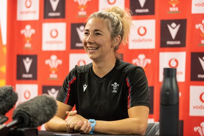 220823 - Picture shows Elinor Snowsill during a press conference to announce her retirement from rugby after a 14 year career 