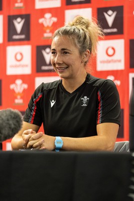 220823 - Picture shows Elinor Snowsill during a press conference to announce her retirement from rugby after a 14 year career 