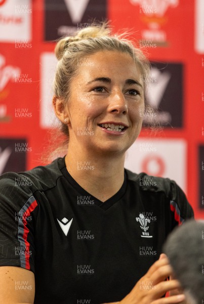 220823 - Picture shows Elinor Snowsill during a press conference to announce her retirement from rugby after a 14 year career 