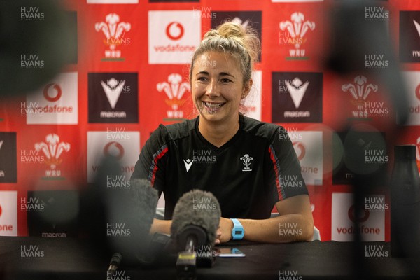 220823 - Picture shows Elinor Snowsill during a press conference to announce her retirement from rugby after a 14 year career 