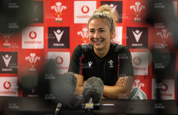 220823 - Picture shows Elinor Snowsill during a press conference to announce her retirement from rugby after a 14 year career 