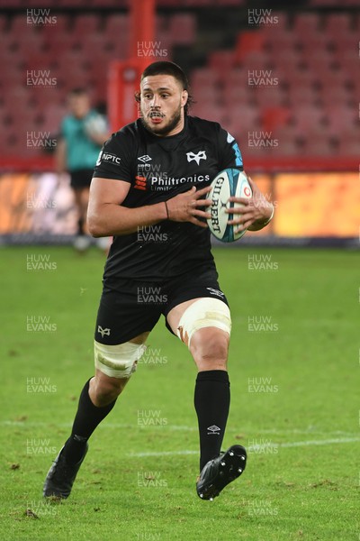 250322 - Emirates Lions v Ospreys - United Rugby Championship - Ethan Roots of the Ospreys
