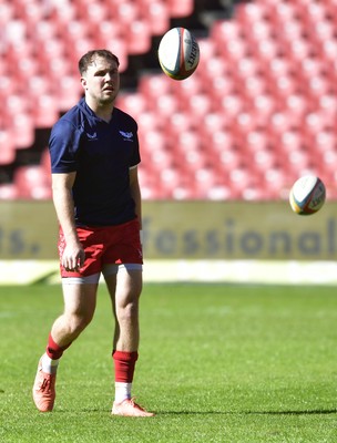 110525 - Emirates Lions v Scarlets - United Rugby Championship - Teams warming up ahead of start