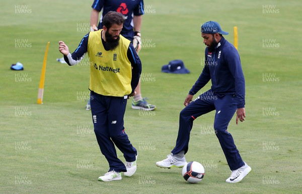 150618 - England Cricket Nets - Moeen Ali and Adil Rashid