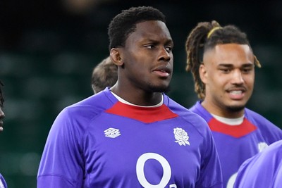 140325 - England Rugby Captains Run ahead of their final 6 Nations game against Wales Tomorrow - Maro Itoje of England During Training