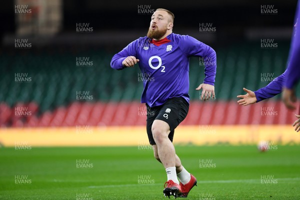 140325 - England Rugby Captains Run ahead of their final 6 Nations game against Wales Tomorrow - Joe Heye of England During Training