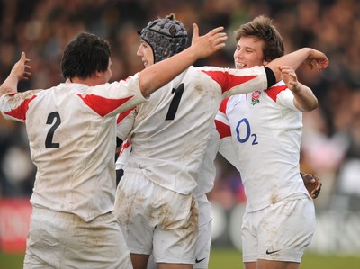 02.03.08 - England Under 18s v Wales Under 18s - Under 18 Six Nations - England celebrate victory 