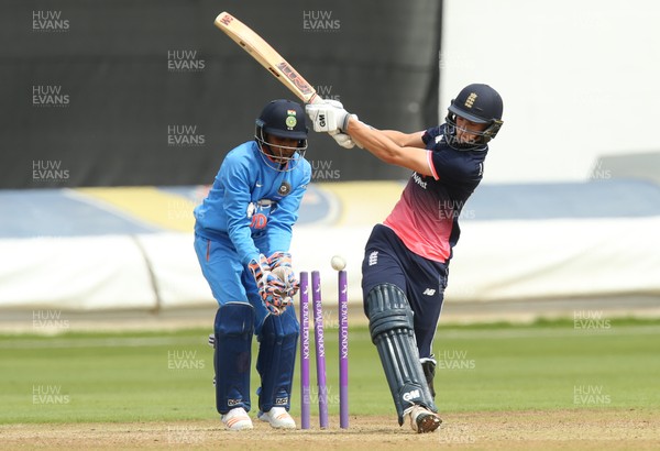 070817 - England U19 v India U19, 1st Youth ODI, Cardiff - Tom Lammonby of England is bowled by Anukul Roy of India