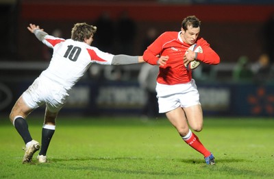 01.02.08 - England Under 20 v Wales Under 20 - Under 20 Six Nations 2008 - Wales' Daniel Evans is tackled by Alex Goode 