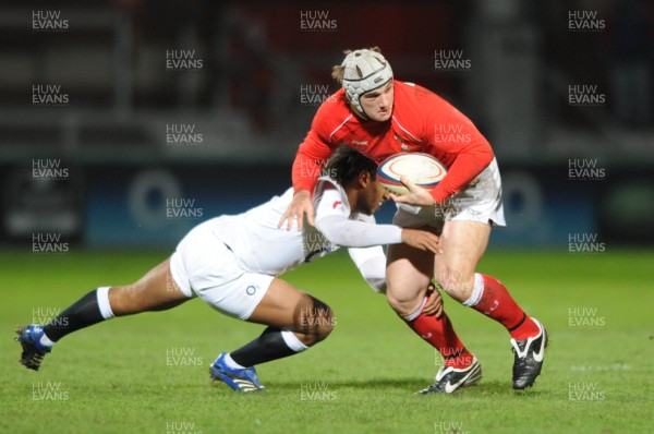 01.02.08 - England Under 20 v Wales Under 20 - Under 20 Six Nations 2008 - Wales' Jonathan Davies is tackled by Noah Cato 