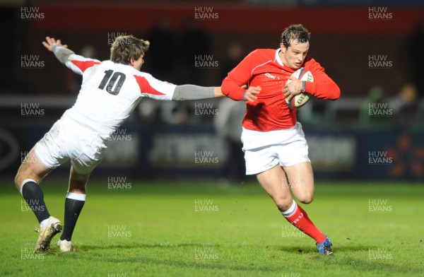 01.02.08 - England Under 20 v Wales Under 20 - Under 20 Six Nations 2008 - Wales' Daniel Evans is tackled by Alex Goode 