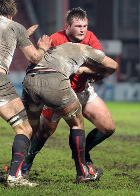 05.02.10 - Six Nations under 20 Championship, England under 20 v Wales under 20 Wales' Rhys Williams tries to get through 