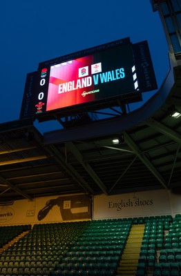060226 - England U20 v Wales U20, 2026 U20 Six Nations - The Big Screen at the stadium ahead of the match