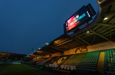 060226 - England U20 v Wales U20, 2026 U20 Six Nations - The Big Screen at the stadium ahead of the match