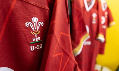 060226 - England U20 v Wales U20, 2026 U20 Six Nations - Wales match jerseys hang in the changing room