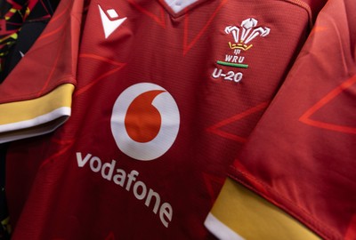 060226 - England U20 v Wales U20, 2026 U20 Six Nations - Wales match jerseys hang in the changing room