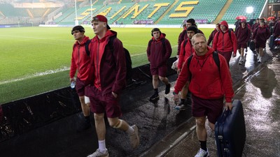 060226 - England U20 v Wales U20, 2026 U20 Six Nations - Wales players arrive at the stadium ahead of the match