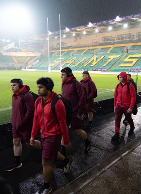 060226 - England U20 v Wales U20, 2026 U20 Six Nations - Wales players arrive at the stadium ahead of the match