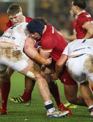 060226 - England U20 v Wales U20, 2026 U20 Six Nations - Tom Howe of Wales is tackled